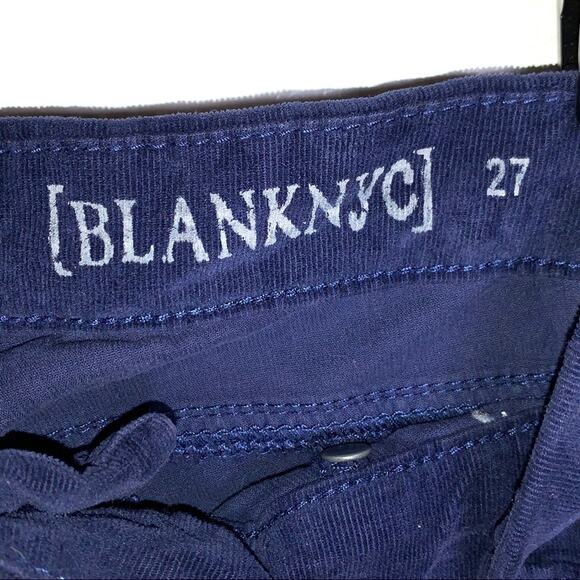 BLANK NYC  blue corduroy low rise skinny jeans jeggings leggings size 27 - Picture 4 of 6